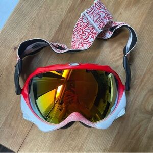 Oakley Red & White Ski Goggles